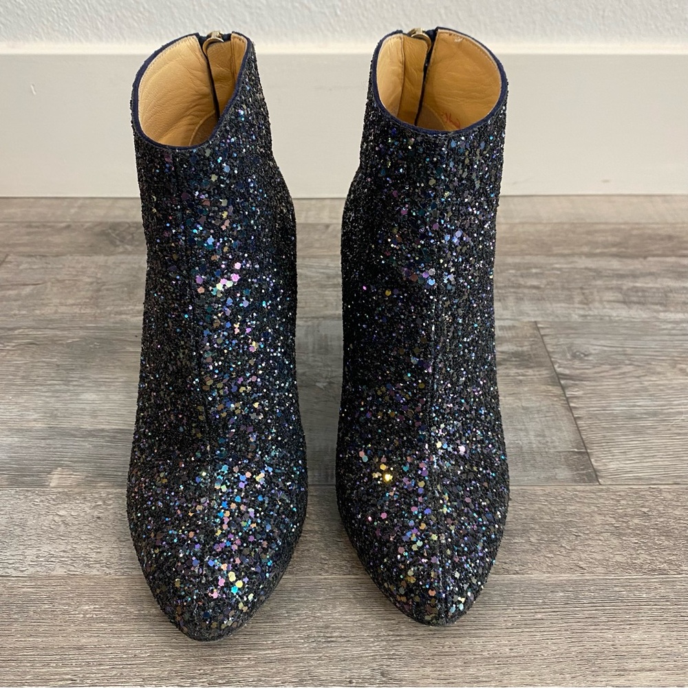 Charlotte Olympia Glitter Heel Ankle Boots 5.5 - Picture 8 of 11